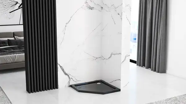 Душевой поддон REA DIAMOND 90X90 BLACK (REA-K8543)