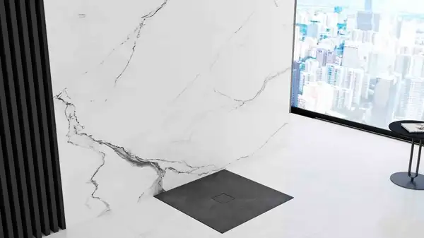 Душевой поддон REA STONE 90X90 BLACK (REA-K9601)