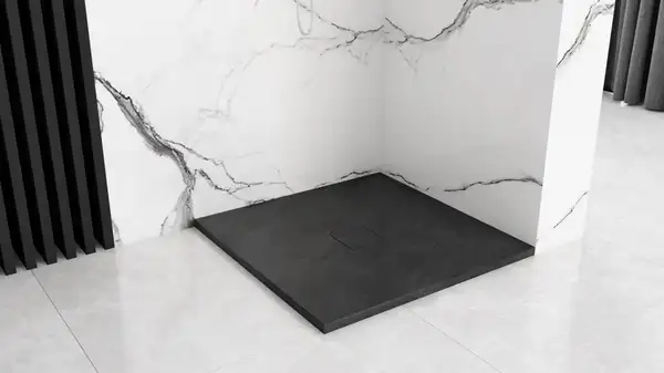 Душевой поддон REA STONE 90X90 BLACK (REA-K9601)