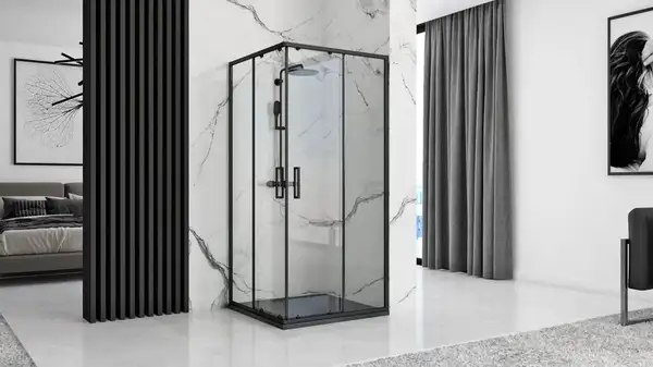 Душевой поддон REA STONE 90X90 BLACK (REA-K9601)