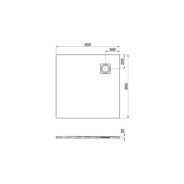 Душовий піддон Roca Ignis, 90x90, білий (AP70238438401100)