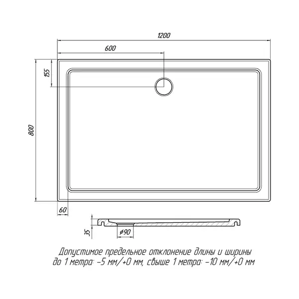 Snail Душовий піддон «Титан» Ніч B220 (140B220)
