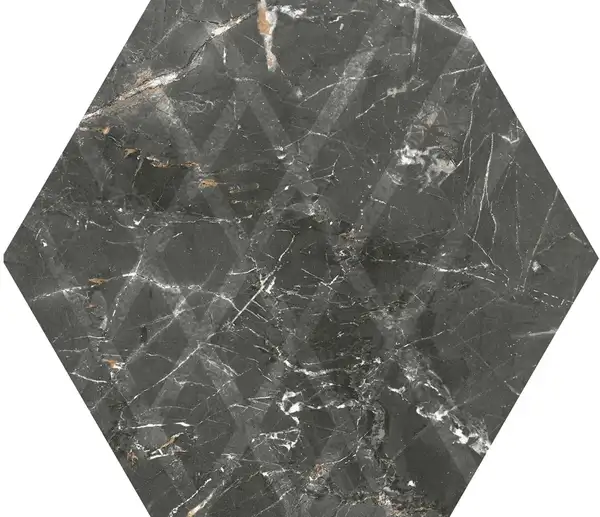 Плитка підлогова Marvelstone Grey Heksagon SZKL MAT 17,1x19,8 код 1533 Ceramika Paradyz (R---198X171-1-MARV.GR)