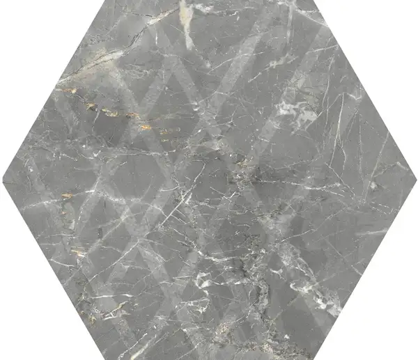Плитка підлогова Marvelstone Light Grey Heksagon SZKL MAT 17,1x19,8 код 1588 Ceramika Paradyz (R---198X171-1-MARV.LG)