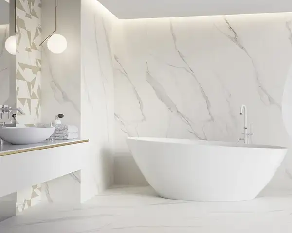 Плитка підлогова Calacatta SZKL RECT MAT 59,8x119,8 код 1508 Ceramika Paradyz (R-R-0,6X1,2-1-CALA.--N)