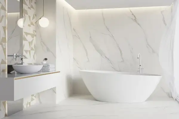 Плитка підлогова Calacatta SZKL RECT MAT 89,8x179,8 код 2628 Ceramika Paradyz (R-R-0,9X1,8-1-CALA.--N)