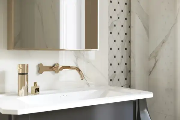 Плитка підлогова Calacatta SZKL RECT POL 89,8x179,8 код 2352 Ceramika Paradyz (RPR-0,9X1,8-1-CALA.--N)