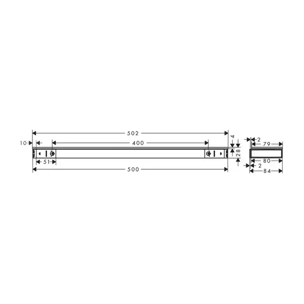 Полочка для душа Hansgrohe Rainfinity Shelf 500 (цвет - шлифованная бронза) 26844140