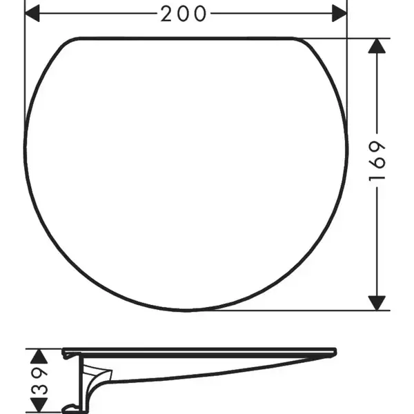 Полиця Hansgrohe WallStoris 20,0 x 16,9 x 3,9 см, Matt White (27915700)