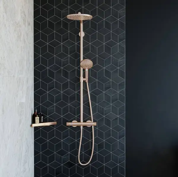 Поличка кутова Hansgrohe AddStoris 14,8х14,8x30,5 см, Brushed Bronze (41741140)