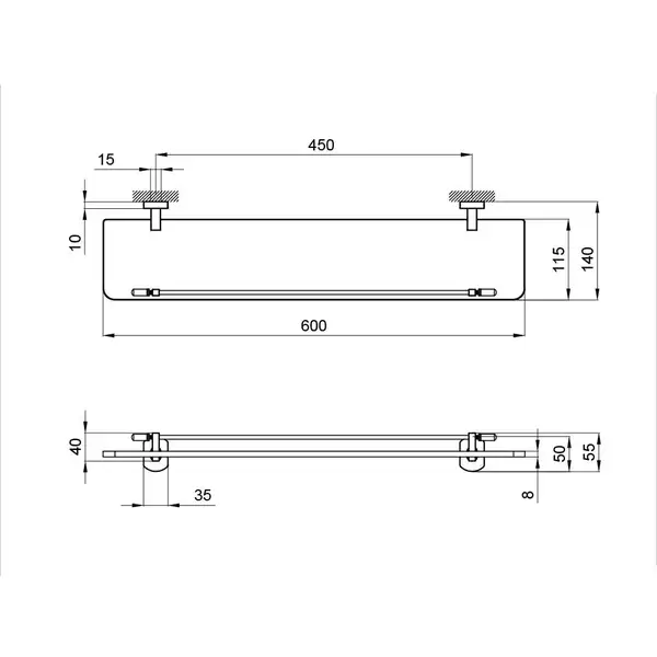 Полка Qtap Liberty CRM 1153 (QTLIBCRM1153)