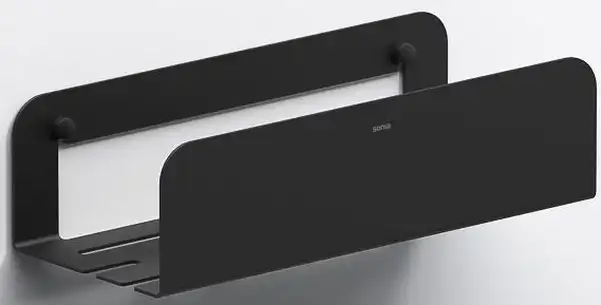 Поличка Sonia Quick Black 300х82х124 мм алюміній, чорний матовий (185474)