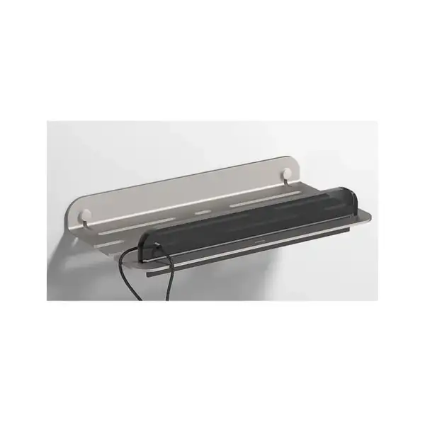 Полиця зі скребком Sonia Quick Aluminium Steel 300х51х151 мм, полірована сталь (185573)
