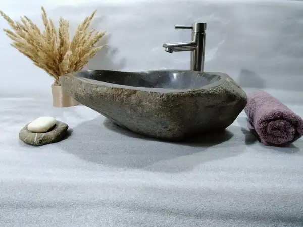 Aquada Dazon New Раковина з річкового каменю, сірий (Daz-100007)
