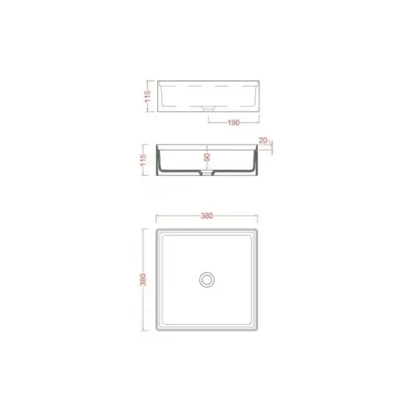 Умивальник на стільницю ArtCeram Scalino 38x38, чорний матовий (SCL001 17; 00) (SCL001 17;00)