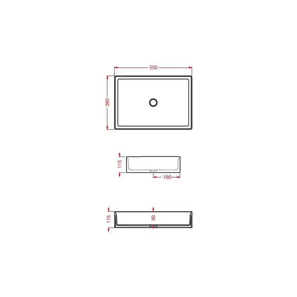 Умивальник на стільницю ArtCeram Scalino 55x38, чорний матовий (SCL002 17; 00)