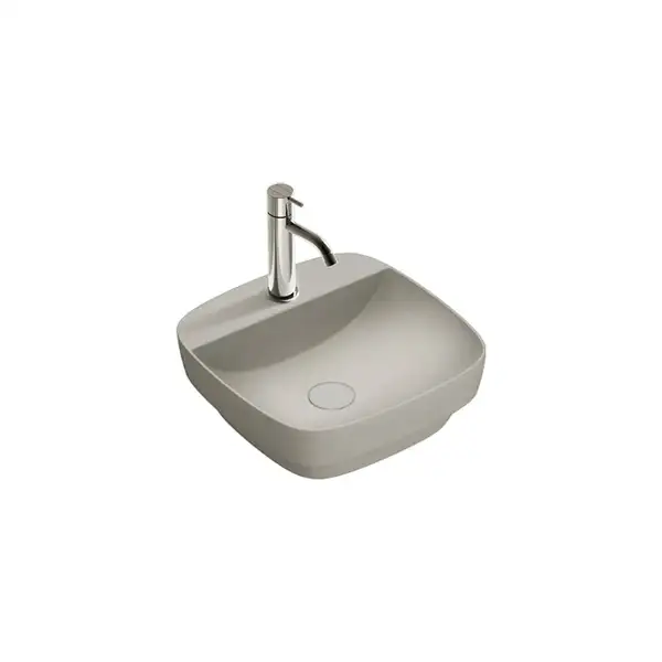 Раковина полувстраиваемая Catalano Green Lux Сolori 42 х 42 х h14 см, цвет - серый матовый 142GRLXNCS