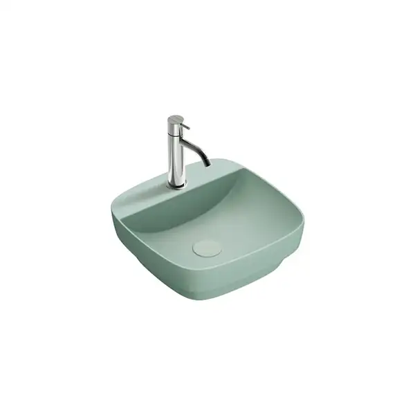 Раковина полувстраиваемая Catalano Green Lux Сolori 42 х 42 х h14 см, цвет - зелёный матовый 142GRLXNVS