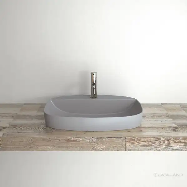 Раковина полувстраиваемая Catalano Green Lux Сolori 40 х 60 х h14 см, цвет - серый матовый 160GRLXNCS