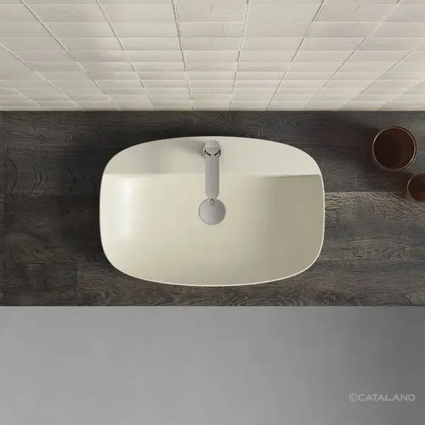 Раковина полувстраиваемая Catalano Green Lux Сolori 40 х 60 х h14 см, цвет - серый матовый 160GRLXNGS
