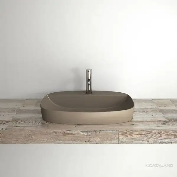 Раковина полувстраиваемая Catalano Green Lux Сolori 40 х 60 х h14 см, цвет - коричневый матовый 160GRLXNMS