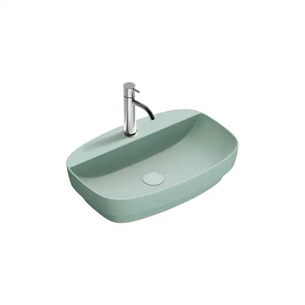 Раковина полувстраиваемая Catalano Green Lux Сolori 40 х 60 х h14 см, цвет - зелёный матовый 160GRLXNVS