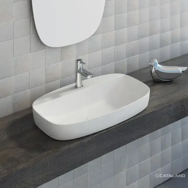 Раковина полувстраиваемая Catalano Green Lux Сolori 42 х 60 х h14 см, цвет - белый матовый 165GRLXNBM