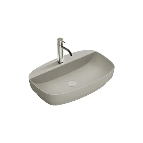 Раковина полувстраиваемая Catalano Green Lux Сolori 42 х 60 х h14 см, цвет - серый матовый 165GRLXNCS