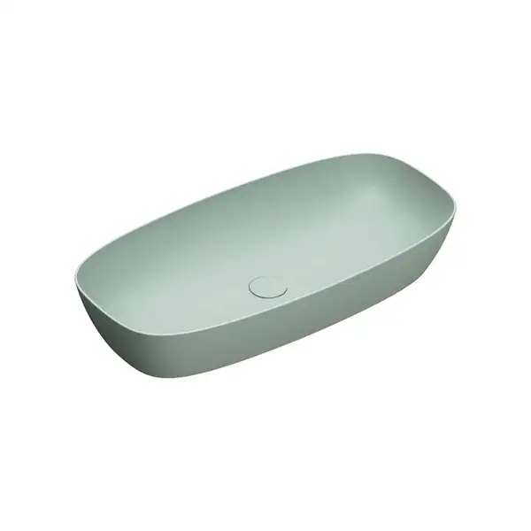 Раковина накладная на столешницу Catalano Green Lux Сolori 40 х 80 х h14 см, цвет - зелёный матовый 180APGRLXVS
