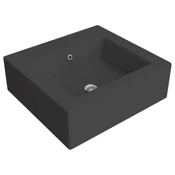 Раковина подвесная Flaminia Acquagrande 60 х 56 х h20 см, цвет - Carbone opaco (матовый) 5052 Carbone