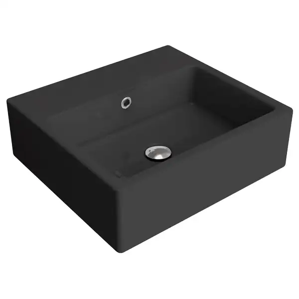 Раковина подвесная Flaminia Acquagrande 50 х 45 х h16 см, цвет - чёрный глянцевый 5058 Nero