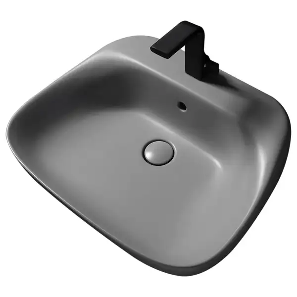 Раковина подвесная Flaminia Fluo 60 х 49 х h20 см, цвет - Cenere opaco (матовый) FU60L Cenere