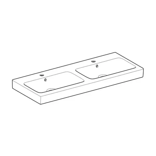 Умивальник підвісний Geberit iCon, подвійний, 120x48.5, білий (124120000)