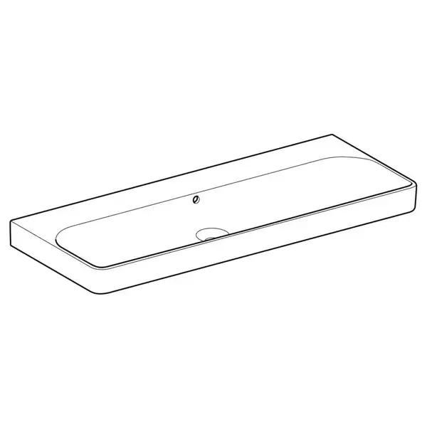 Раковина подвесная Geberit Smyle Square 120 х 48 х h16,5 см, без отверстия под смеситель (500.225.01.1) фото 2 Aquada.com.ua