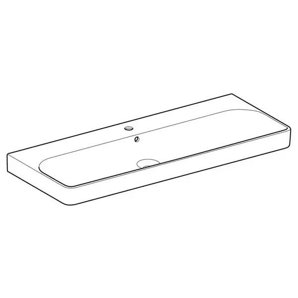 Раковина подвесная Geberit Smyle Square 120 х 48 х h16,5 см, с 1 отверстием под смеситель (500.226.01.1) фото 2 Aquada.com.ua