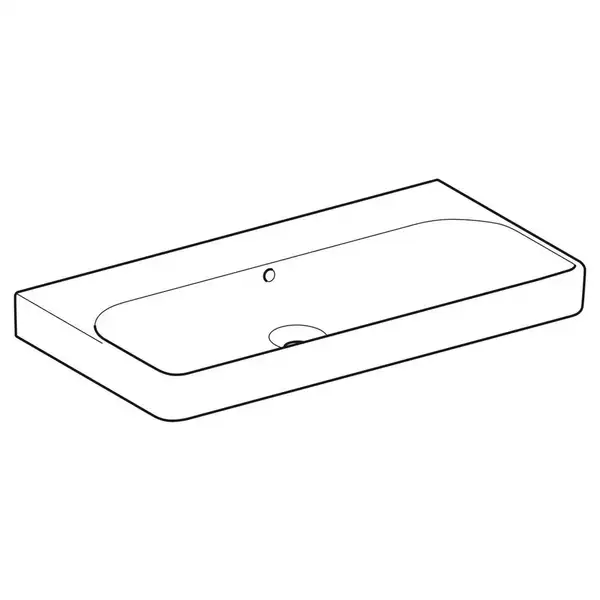 Раковина подвесная Geberit Smyle Square 90 х 48 х h16,5 см, без отверстия под смеситель (500.250.01.1) фото 2 Aquada.com.ua