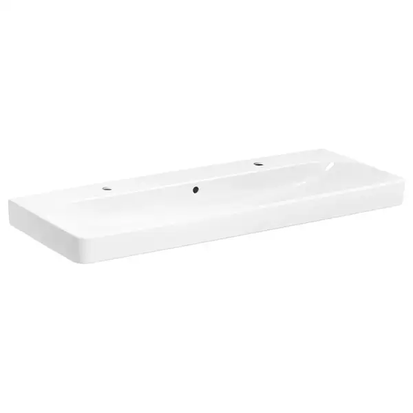 Раковина подвесная Geberit Smyle Square 120 х 48 х h16,5 см, с 2 отверстиями под смеситель (500.253.01.1) фото 1 Aquada.com.ua
