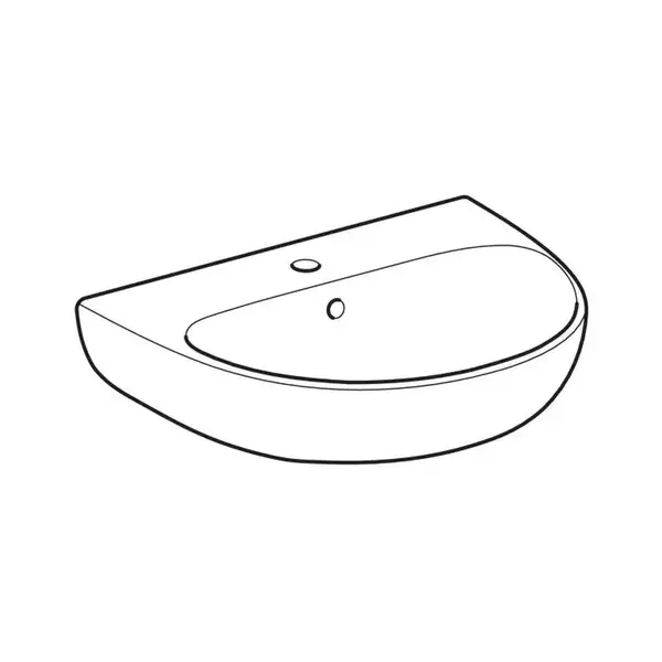 Geberit Selnova 550x440 Подвесной умывальник, белый (500.315.01.7)