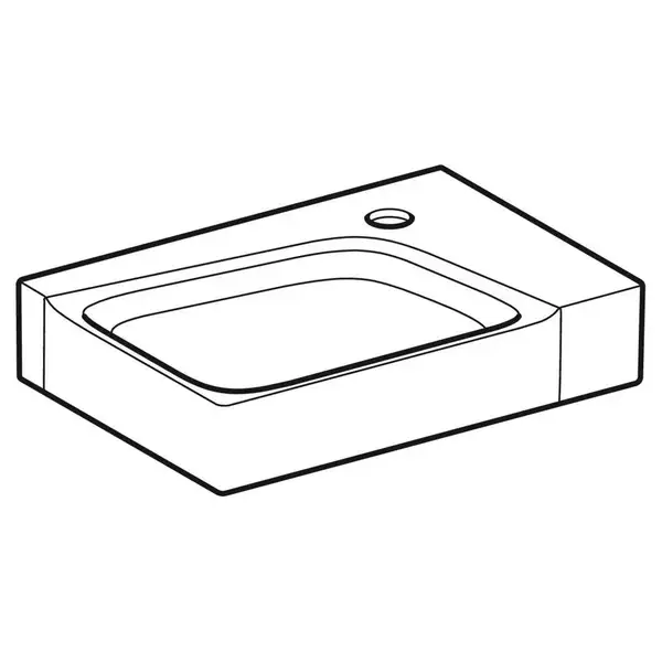 Раковина для мебели Geberit Xeno² 40 х 28 см (отверстие для смесителя справа) (500.529.01.1) фото 2 Aquada.com.ua