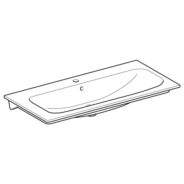 Раковина для мебели Geberit Selnova Square 100 х 48 см, с 1 отверстием под смеситель (500.997.00.1)