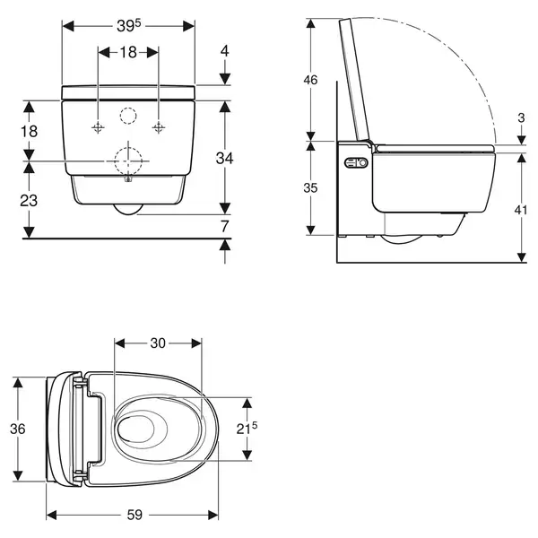 Раковина Geberit One 90 х 48 см  505.006.00.1