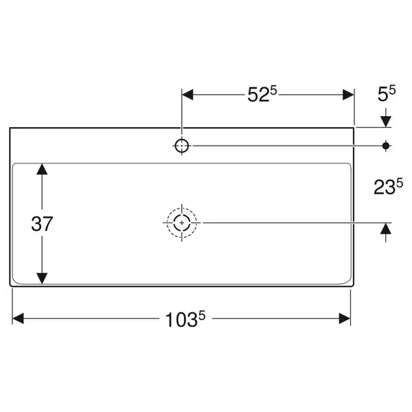 Раковина Geberit One 105 х 48 см 505.020.01.4