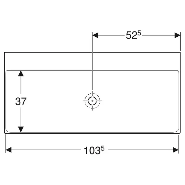 Раковина Geberit One 105 х 48 см 505.021.01.4