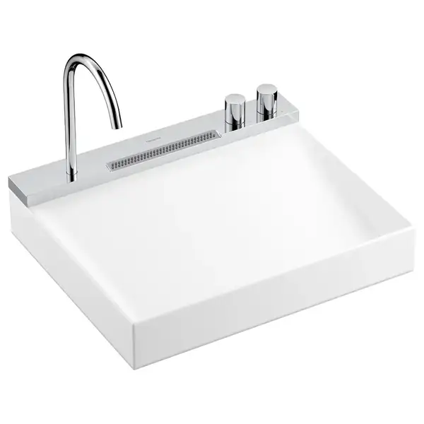 Раковина Hansgrohe Avalegra AquaUnit 58 х 47,5 х 10 см, без переливу, з функцією QuickClean+, із змішувачем, Chrome  22472000