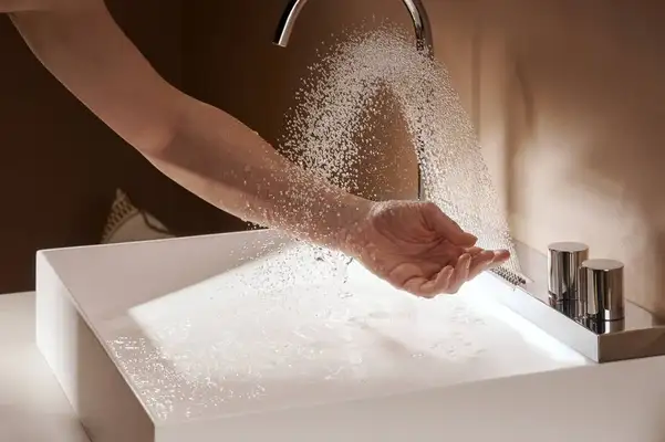 Раковина Hansgrohe Avalegra AquaUnit 58 х 47,5 х 10 см, без переливу, з функцією QuickClean+, із змішувачем, Chrome  22472000