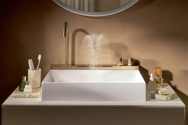 Раковина Hansgrohe Avalegra AquaUnit 58 х 47,5 х 10 см, без переливу, з функцією QuickClean+, із змішувачем, Brushed Bronze  22472140