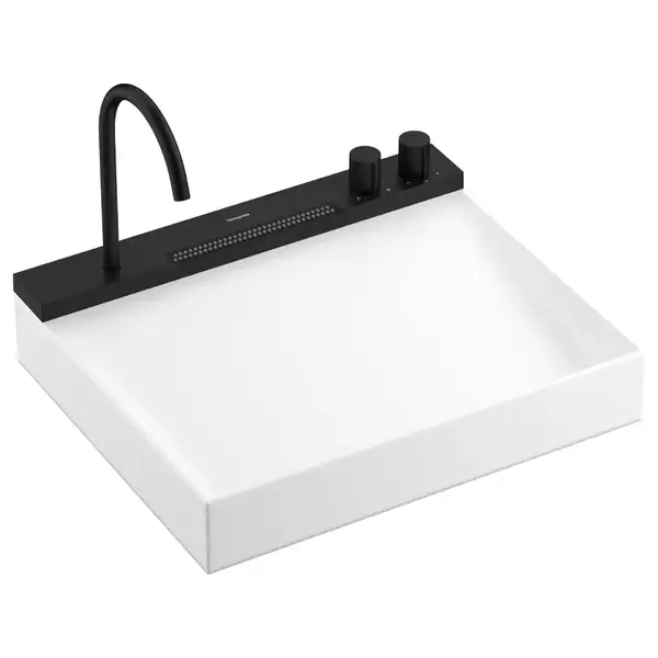 Раковина Hansgrohe Avalegra AquaUnit 58 х 47,5 х 10 см, без переливу, з функцією QuickClean+, із змішувачем, Matt Black  22472670