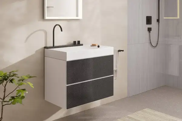 Раковина Hansgrohe Avalegra AquaUnit 78 х 47,5 х 10 см, без переливу, з функцією QuickClean+, із змішувачем, Brushed Black Chrome  22473340