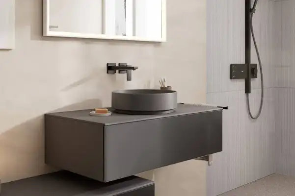 Раковина накладна на стільницю Ø40 х h12 см Hansgrohe Xuniva Evo S (без переливу, Slate Matt Grey)  60323760