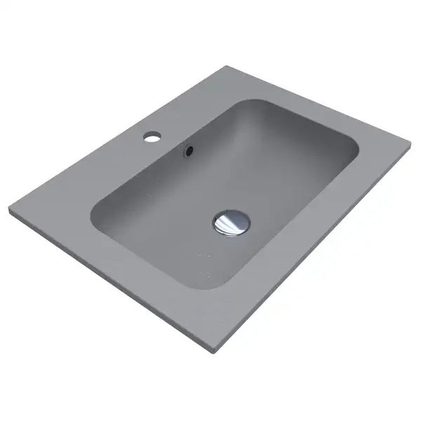 MIRAGGIO Умывальник DELLA 600 GRAY MIRASTONE (0000988)